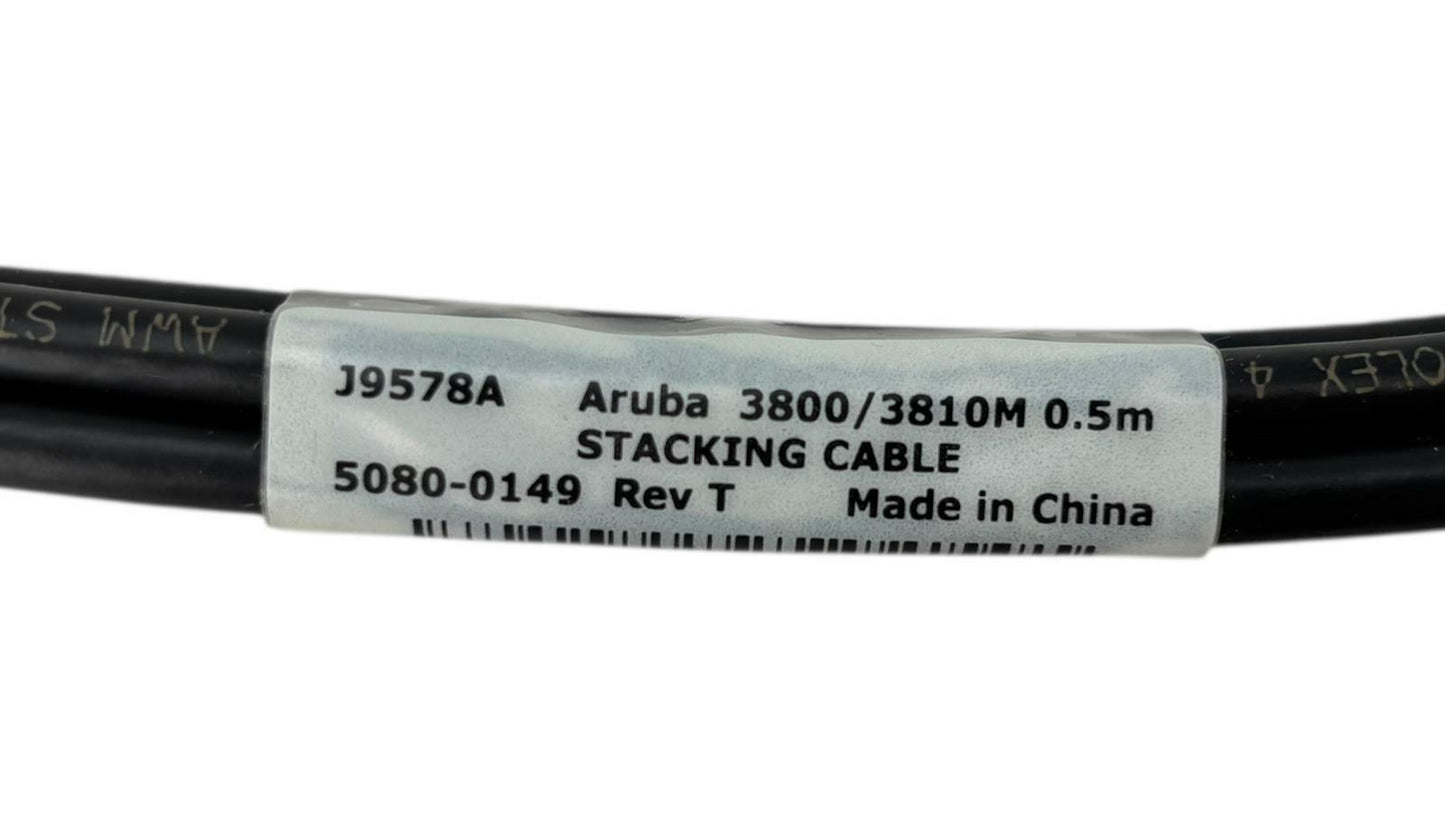 Lot of 2 - Aruba J9578A 3800/3810M 0.5m Stacking Cable 5080-0149 Rev T
