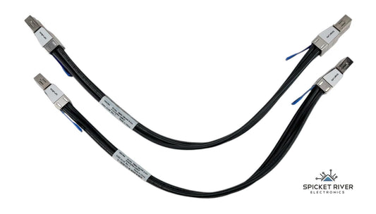 Lot of 2 - Aruba J9578A 3800/3810M 0.5m Stacking Cable 5080-0149 Rev T