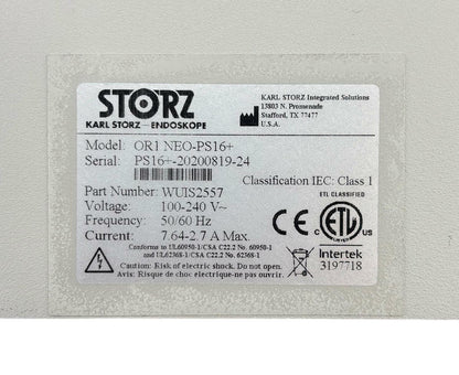 Karl Storz OR1 NEO-PS16+ Power System Console