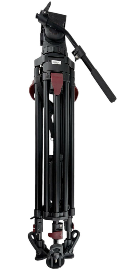 Cartoni Focus 8 FS5502 Fluid Head Ultra-Lite Red Lock Tripod w/ Spreader - READ
