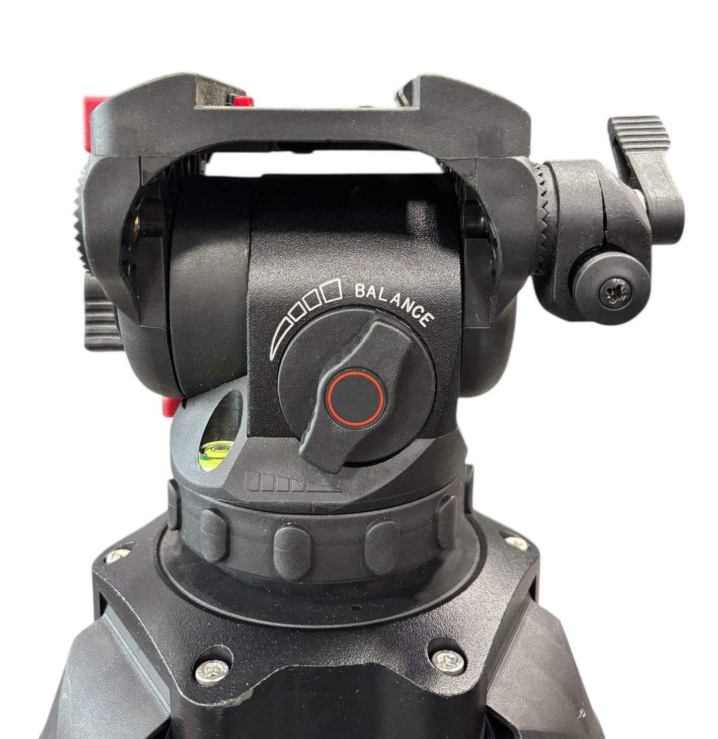 Cartoni Focus 8 FS5502 Fluid Head Ultra-Lite Red Lock Tripod w/ Spreader - READ