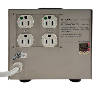 Tripp Lite IS1000HG 4-Outlet Isolation Transformer 1000W 120V