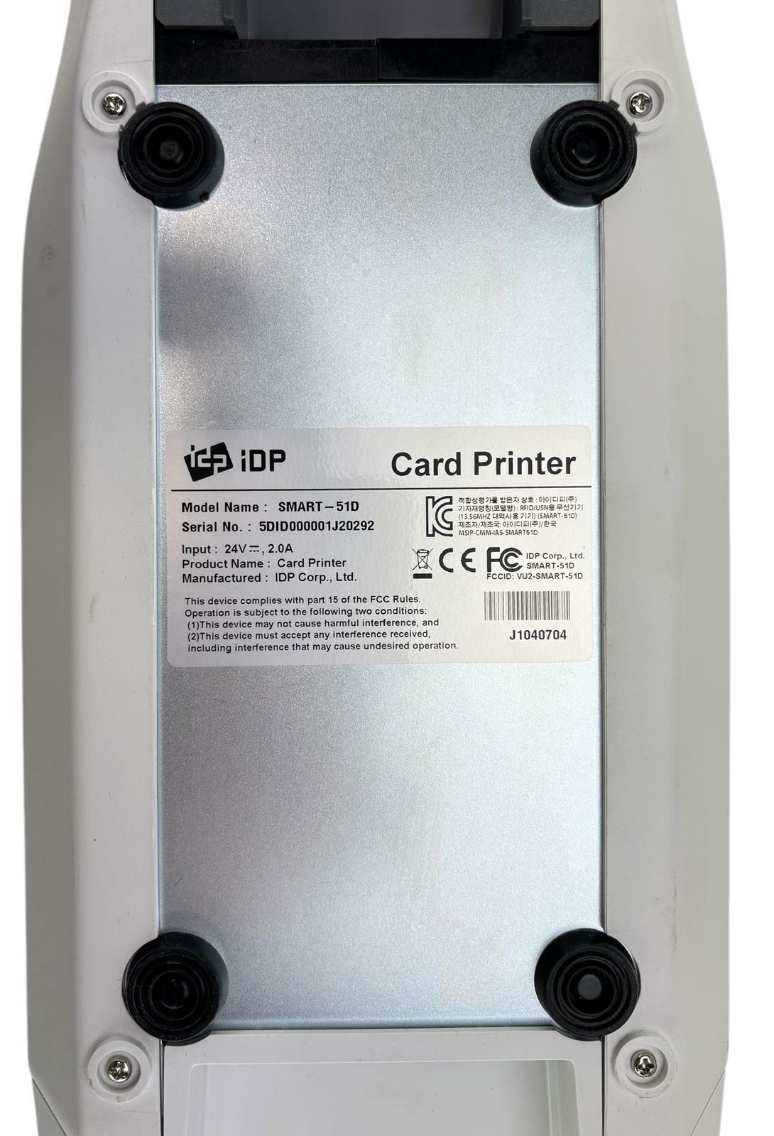 IDP SMART-51D Professional Color ID Card Printer - No AC Adapter