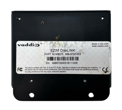 Vaddio EZIM OneLink 998-6700-003 HDMI / RS-232 Camera Interface - No AC Adapter