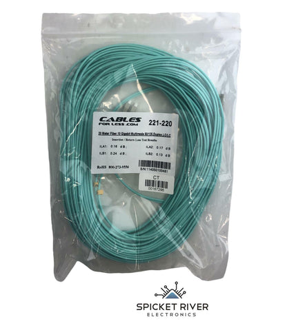 NEW - Cables For Less 20M 50/125 DUPLEX LC/LC 10 Gigabit Multimode Fiber Cable
