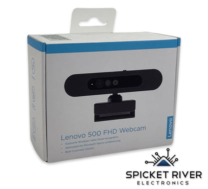 NEW - Lenovo 500 FHD Webcam Full HD 1080P 4x Digital Zoom (4XC0V13599) - Black