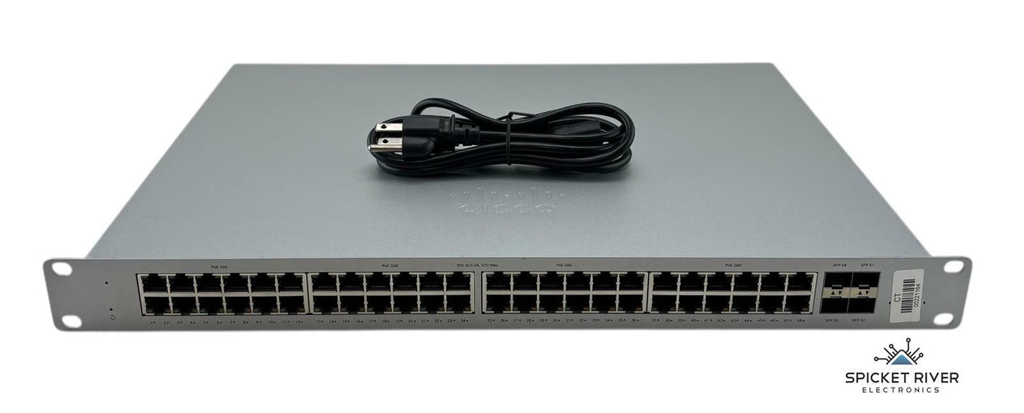 Cisco Meraki MS120-48LP 48-Port PoE Managed Gigabit Ethernet Switch - Unclaimed