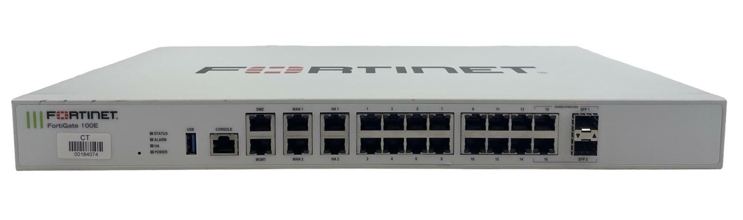 Fortinet FortiGate FG-100E Network Security Appliance Firewall - No License