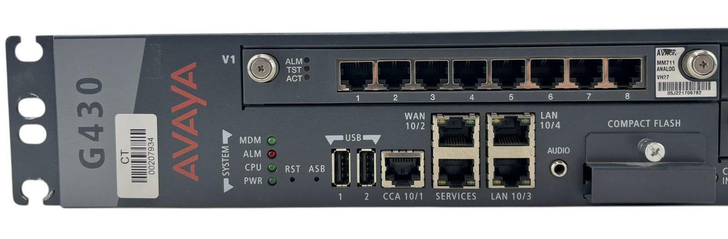 Avaya G430 Media Gateway w/ MM710, MM711 Modules