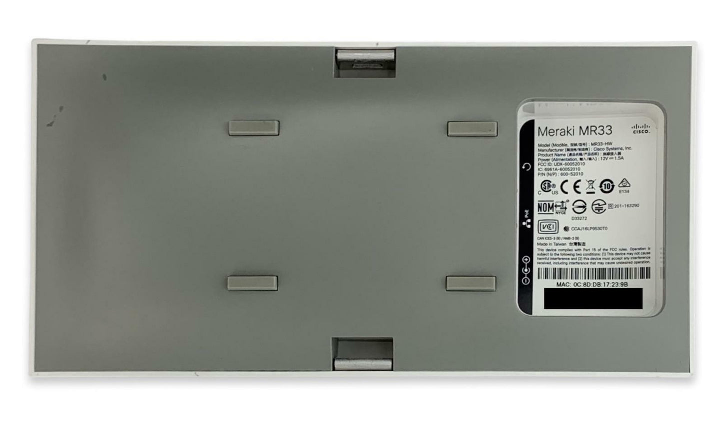 Cisco Meraki MR33 Cloud Managed Wireless Access Point - Unclaimed