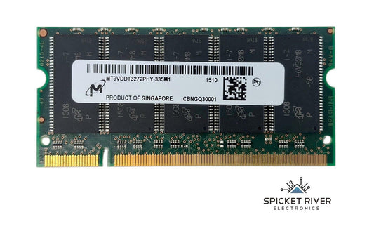 Micron MT9VDDT3272PHY-335M1 1433 256MB PC-2700 DDR ECC SODIMM RAM Memory