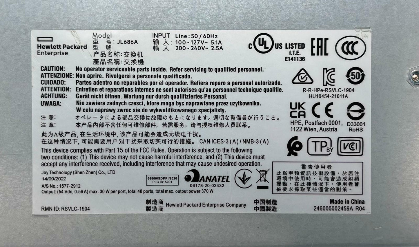 HPE Aruba Instant On 1930 48x Class 4 PoE 4x 10G SFP+ Network Switch JL686A