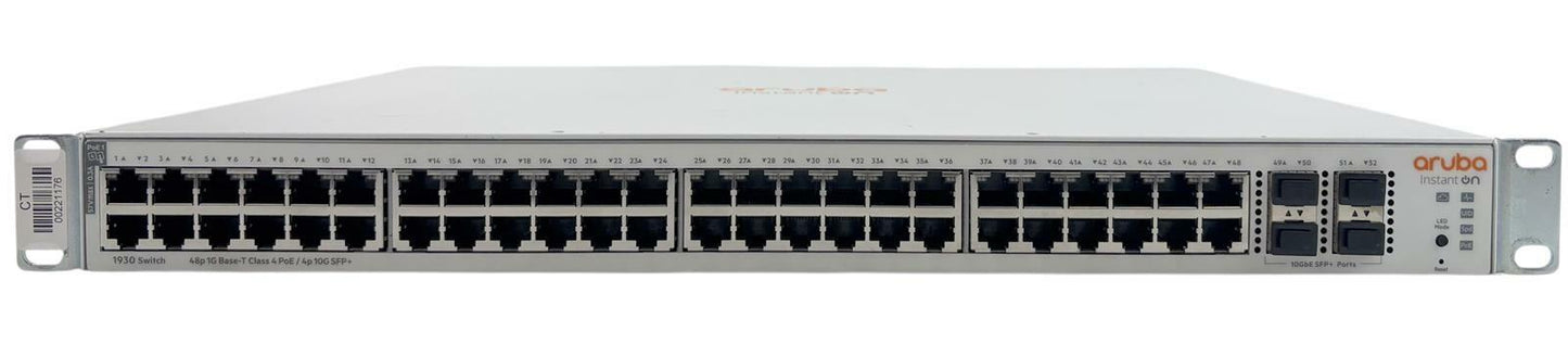 HPE Aruba Instant On 1930 48x Class 4 PoE 4x 10G SFP+ Network Switch JL686A