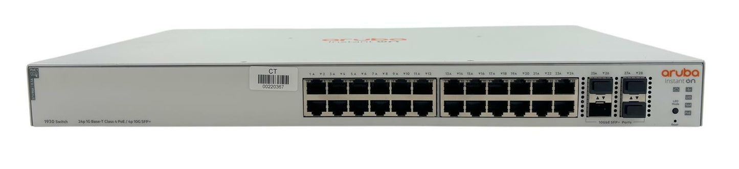 HPE Aruba Instant On 1930 24-Port PoE 4x 10G SFP+ Network Switch JL684-60001
