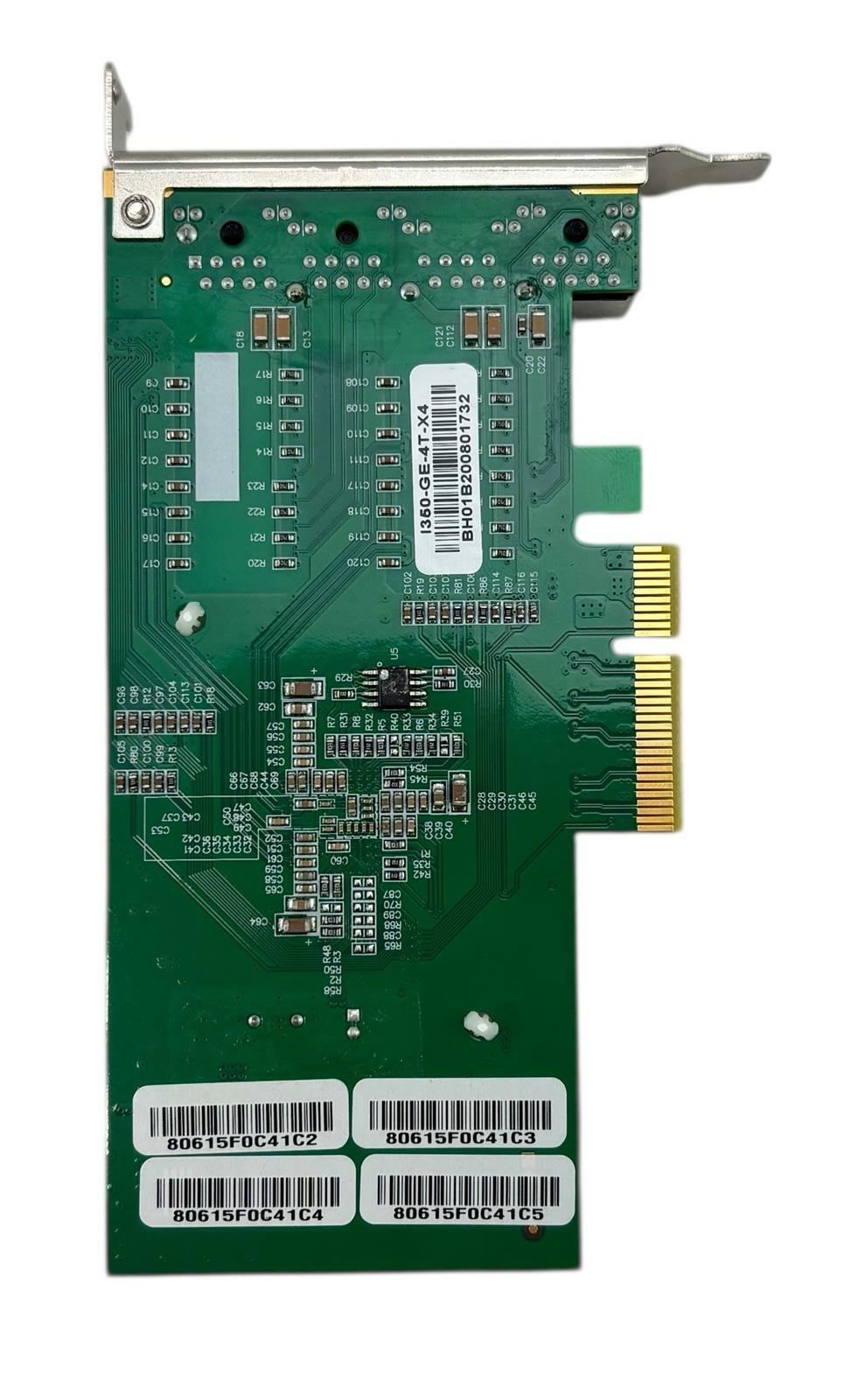 Intel I350-GE-4T-X4 4-Port RJ45 Ethernet Network Adapter PCIe Card - Low Profile