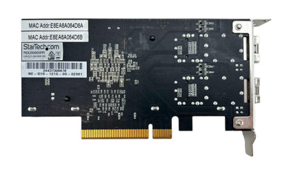 StarTech PEX20000SFPI 2-Port 10G SFP+ Fiber Network Interface PCIe Adapter Card