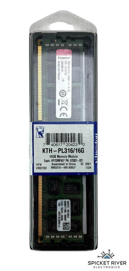 NEW - Kingston KTH-PL316/16G 16GB 2Rx4 PC3-12800R DDR3 Registered ECC Server RAM