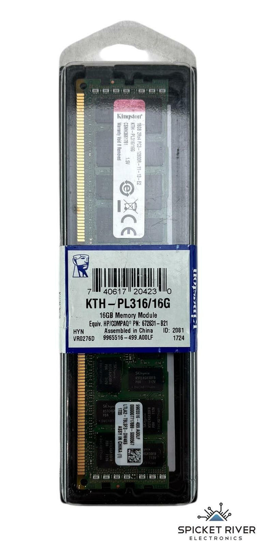 NEW - Kingston KTH-PL316/16G 16GB 2Rx4 PC3-12800R DDR3 Registered ECC Server RAM