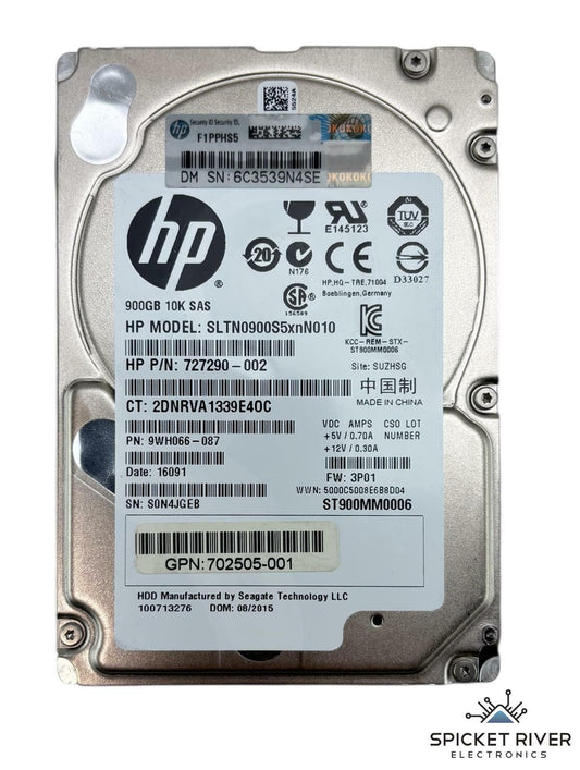 Lot of 6 - HP SLTN0900S5xnN010 900GB SAS 10K RPM 2.5" Enterprise HDD 727290-002