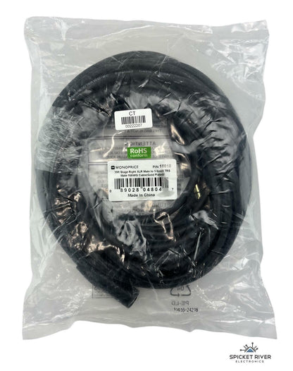 NEW Monoprice 35FT Stage Right XLR Male to 1/4" TRS Male 16AWG Audio Cable 18818
