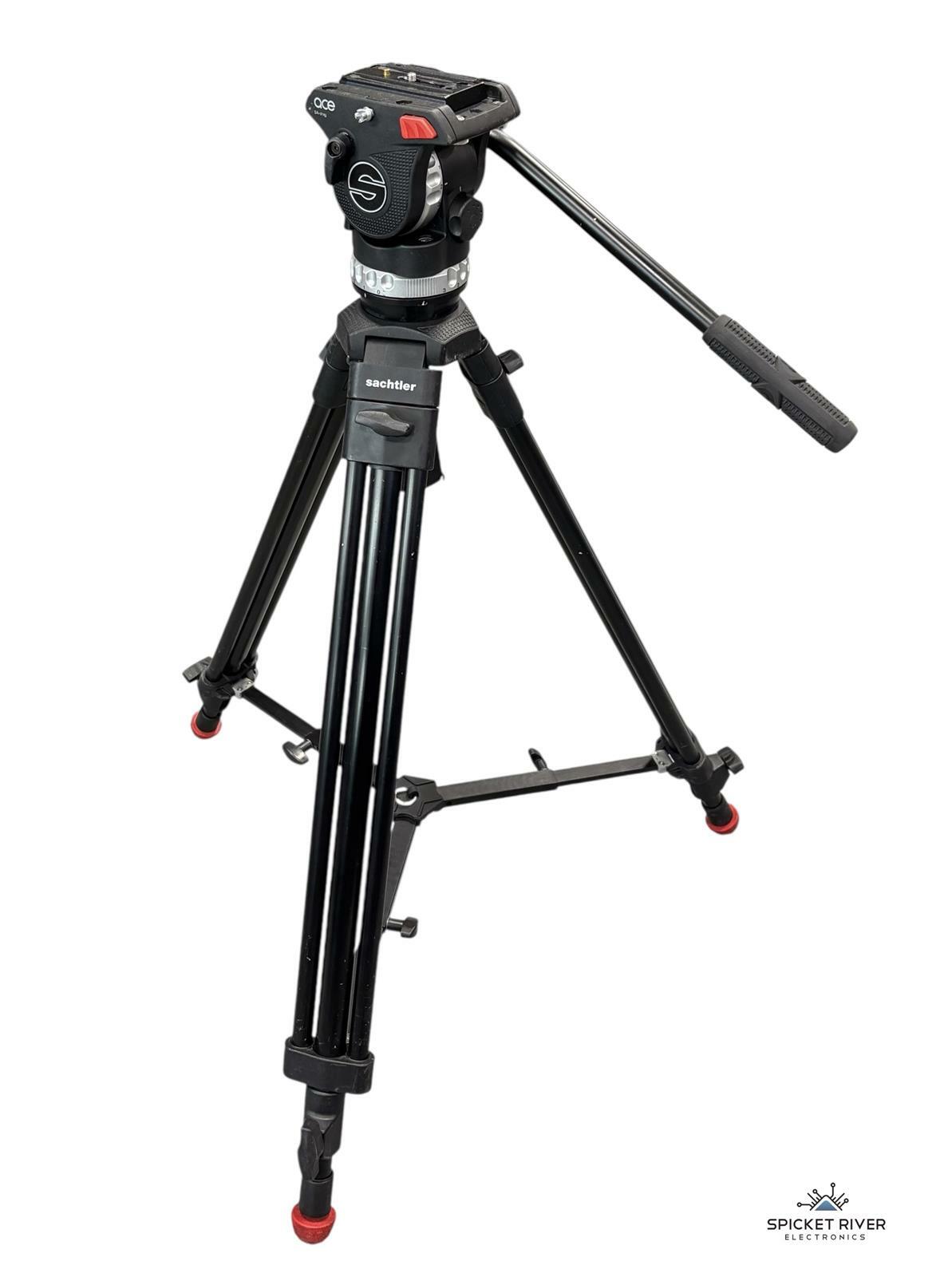 Sachtler Ace SA-Drag Fluid Head System w/ 2-Stage Aluminum Tripod & Mid Spreader