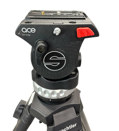 Sachtler Ace SA-Drag Fluid Head System w/ 2-Stage Aluminum Tripod & Mid Spreader