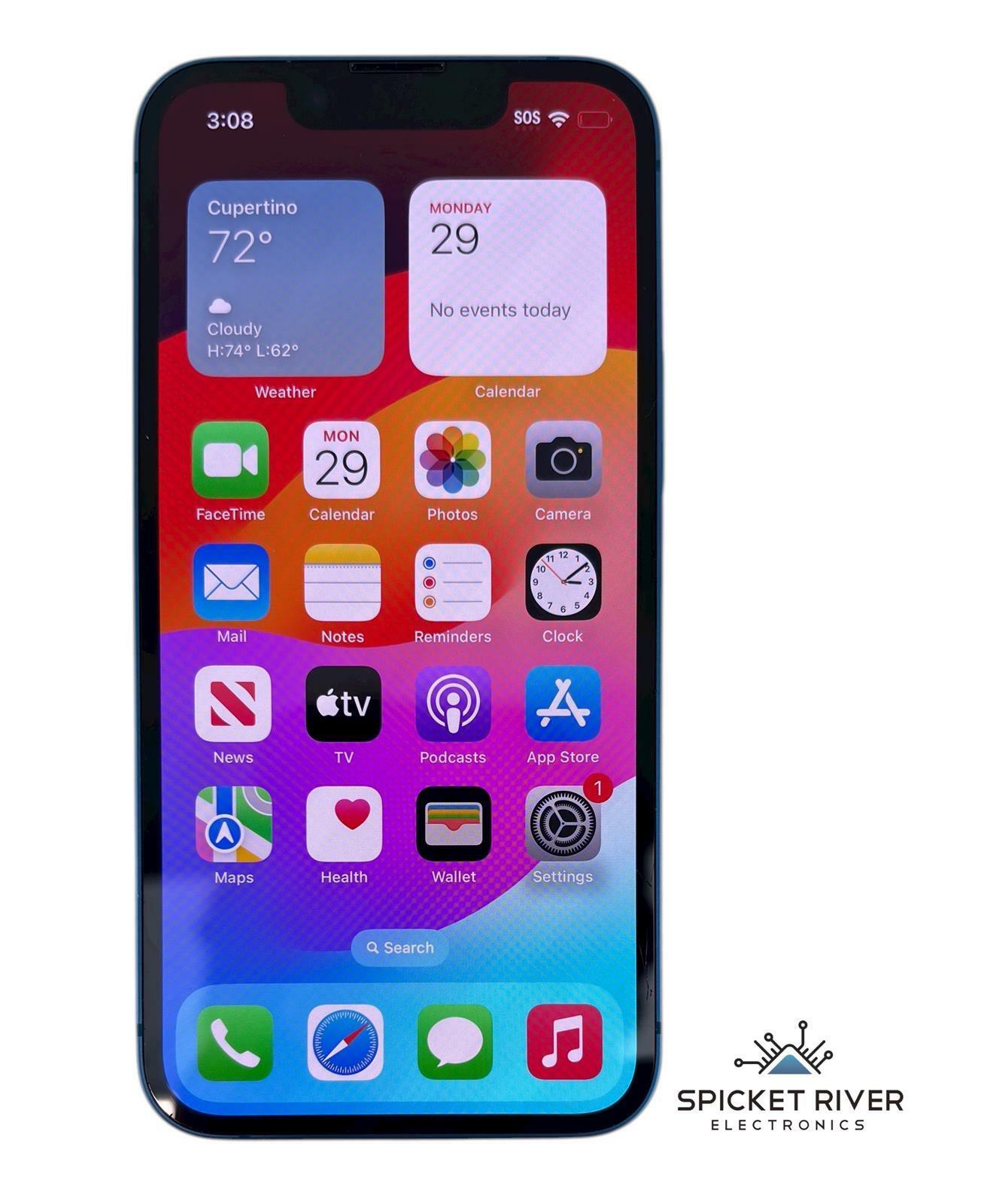 Apple iPhone 13 Mini A2481 - 128GB Unlocked - Blue iOS Smartphone - READ