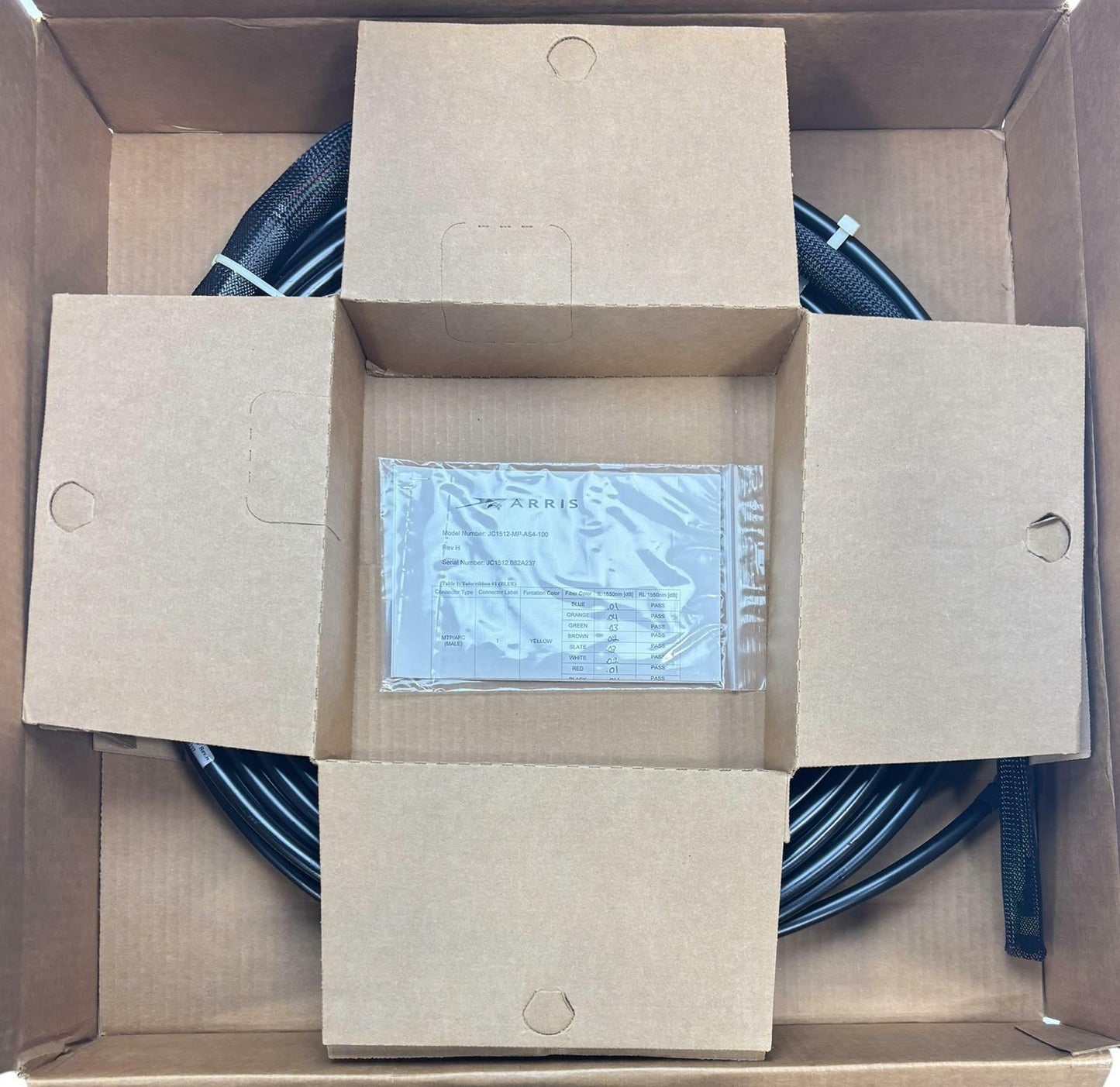NEW - Open Box - Arris JC1512-MP-AS4-100 100' 5-Strand Fiber Optic Service Cable