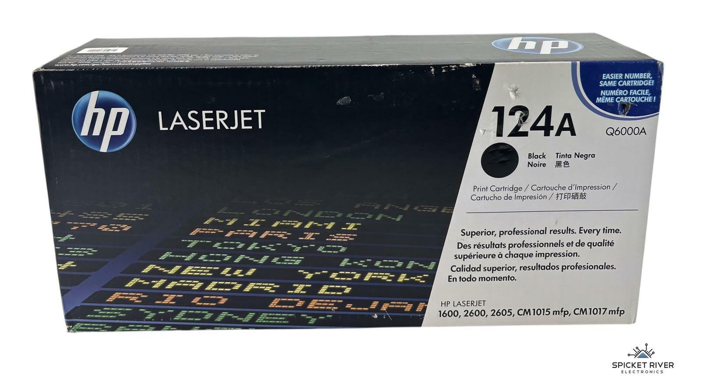 NEW - Genuine HP LaserJet Q6000A 124A Black Toner Cartridge