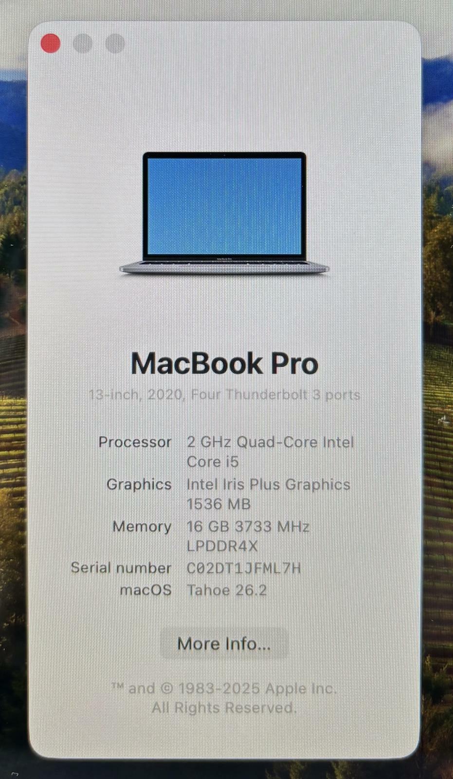 Apple MacBook Pro A2251 13" 2020 Quad Core i5-1038NG7 512GB SSD 16GB RAM #195345