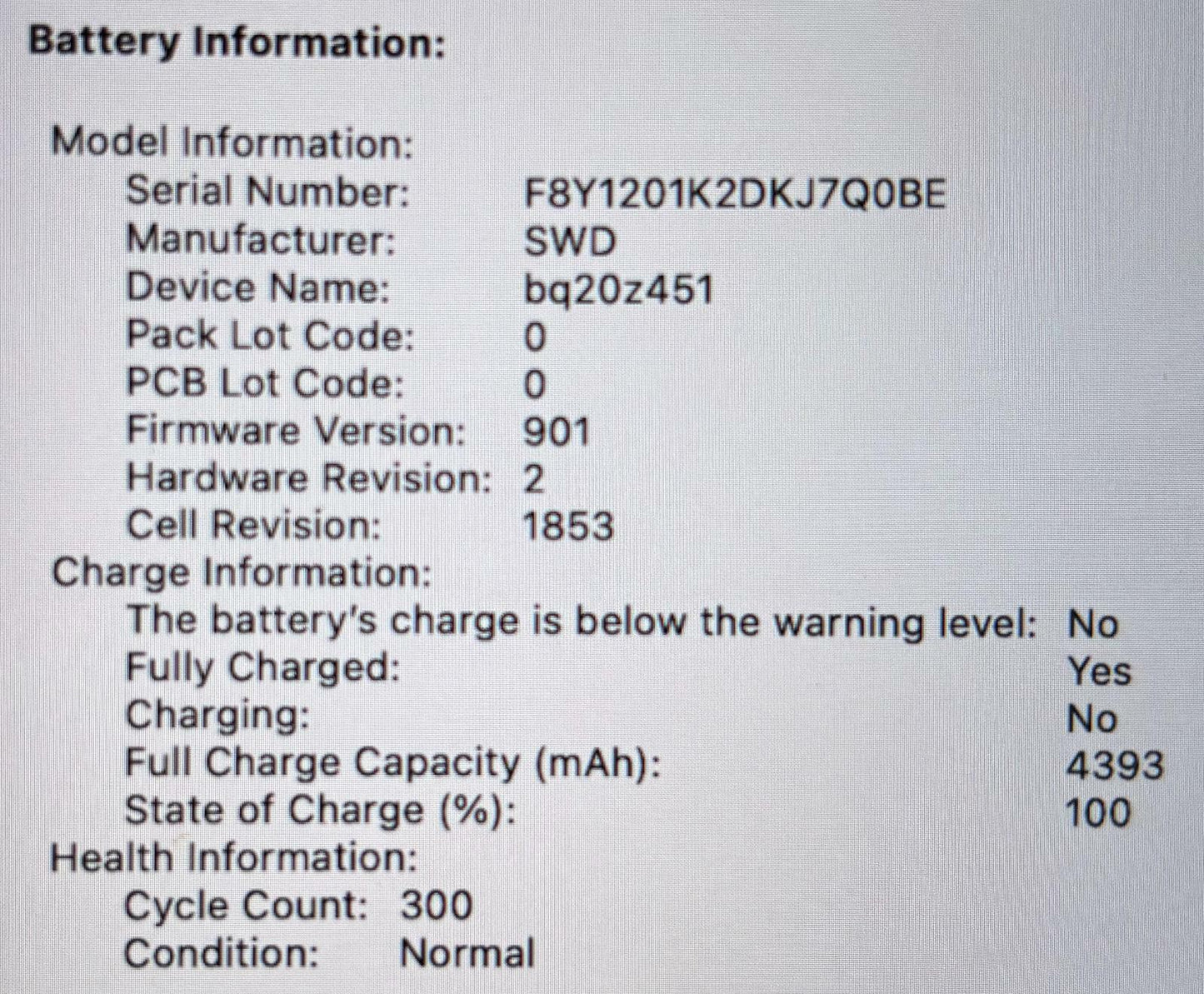 Apple MacBook Pro A2251 2020 Quad Core i7-1068NG7 512GB SSD 16GB RAM #214780