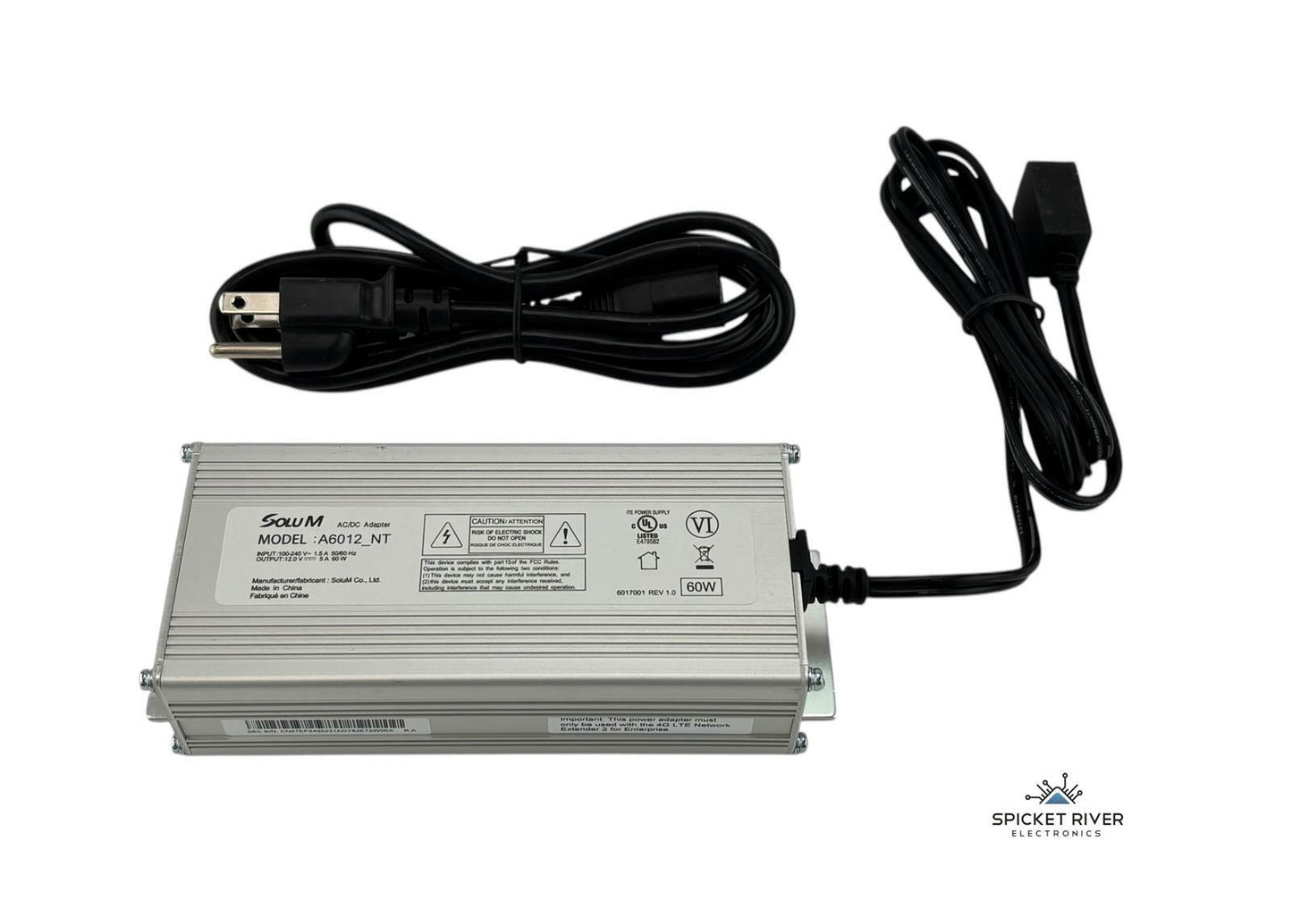 Solum A6012_NT AC/DC 4-Pin 12V 60W Power Adapter