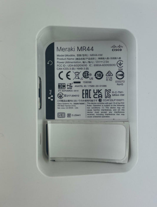 Cisco Meraki MR44-HW Cloud Managed Access Point MR44 - Unclaimed