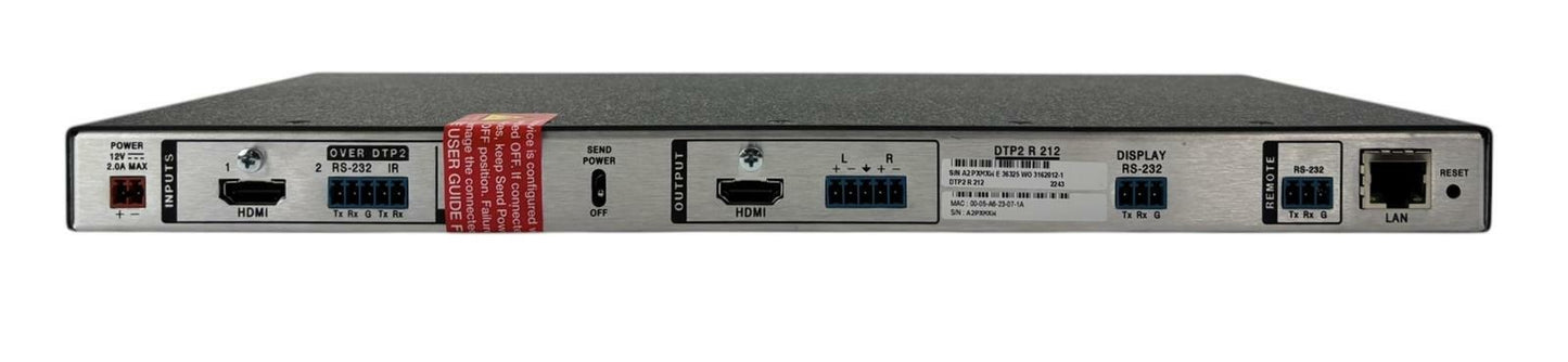 Extron DTP2 R 212 Series HDMI Receiver 30-1720-01 - No AC Adapter