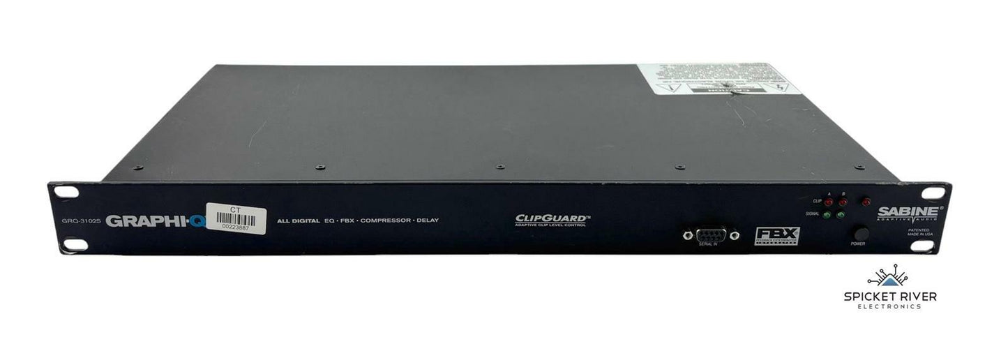 Sabine GRQ-3102S Dual Channel Adaptive Audio Graphi-Q Digital Equalizer