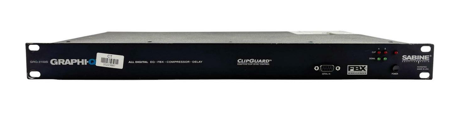 Sabine GRQ-3102S Dual Channel Adaptive Audio Graphi-Q Digital Equalizer
