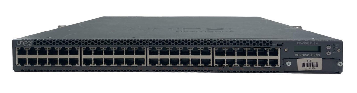 Juniper Networks EX4300-48P-S 48-Port Gigabit PoE+ Network Switch w/ 1x1100W PSU