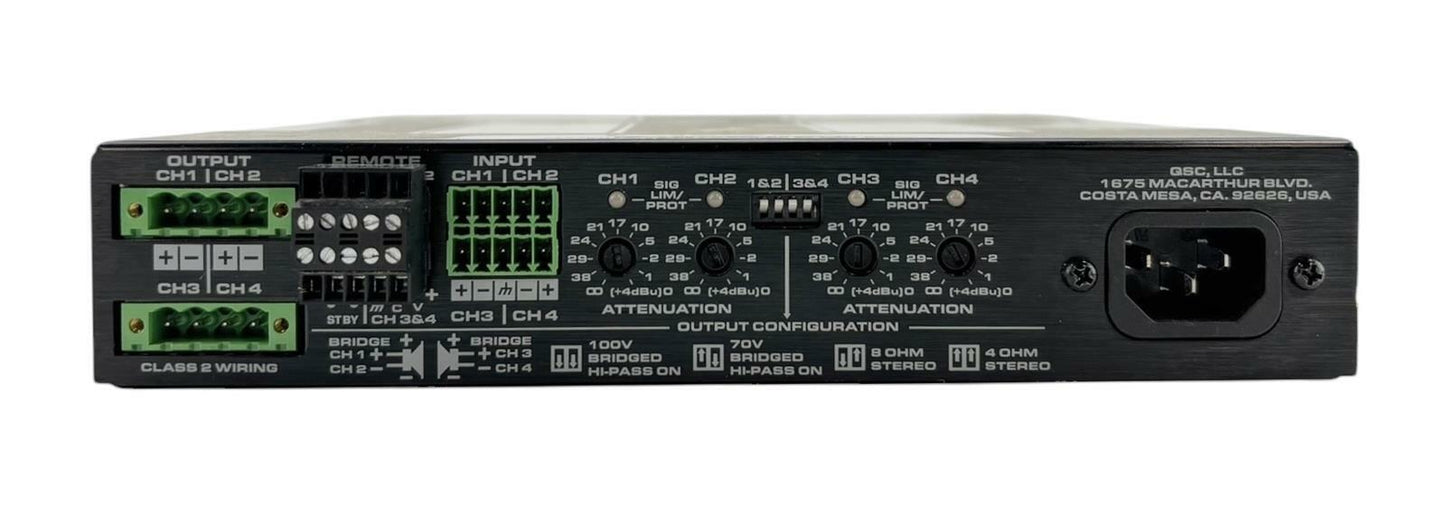 QSC SPA4-60 Four Channel 60W Power Amplifier