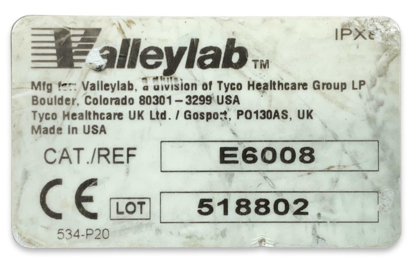 ValleyLab E6008 Monopolar ES Footswitch Control Pedal