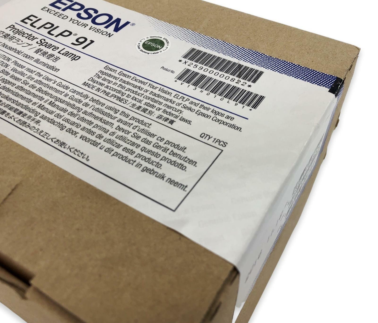 NEW - Genuine Epson ELPLP 91 Spare Projector Lamp V13H010L91