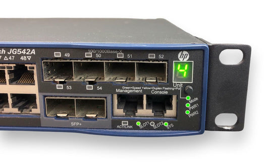 HP 5500-48G-PoE+ Series Switch JG542A 4-SFP w/ LSPM1CX2P Local Connect Module