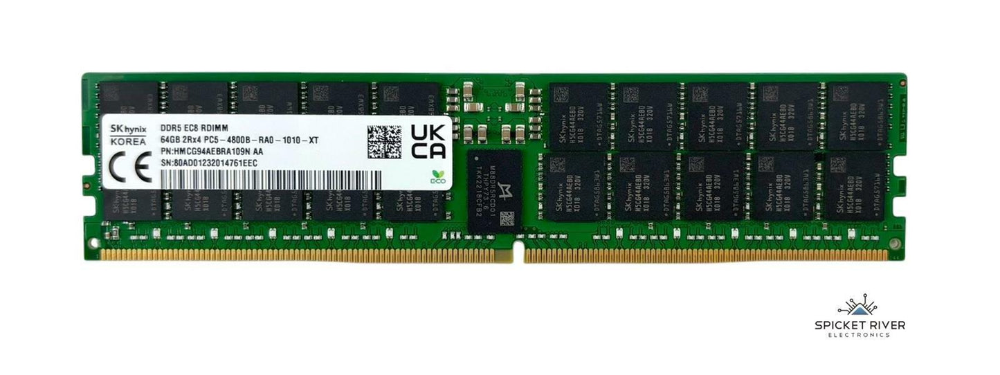 SK Hynix HMCG94AEBRA109N AA 64GB 2Rx4 PC5-4800B-RA0-1010-XT DDR5 EC8 RDIMM RAM