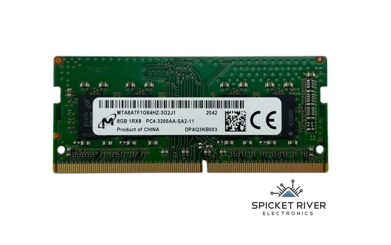 Micron MTA8ATF1G64HZ-3G2J1 8GB 1Rx8 PC4-3200AA DDR4 SODIMM RAM Module