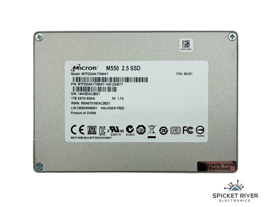 Micron M550 MTFDDAK1T0MAY 1TB SATA 6Gb/s 2.5" Internal Solid State Drive SSD