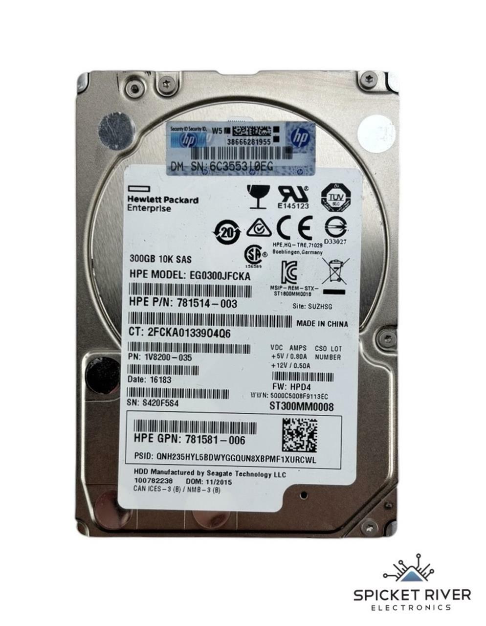 Seagate ST300MM0008 300GB SAS 10K RPM 2.5" Internal Enterprise Hard Drive HDD