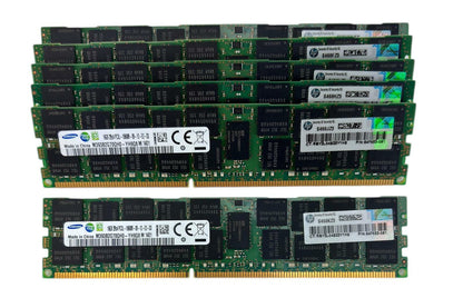 Lot of 6 - Samsung M393B2G70QH0-YH9Q8 16GB 2Rx4 PC3L-10600R DDR3 ECC Server RAM