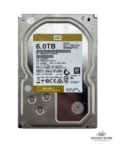 Western Digital Gold WD6002FRYZ 6TB SATA 128MB Cache 3.5" Datacenter Hard Drive