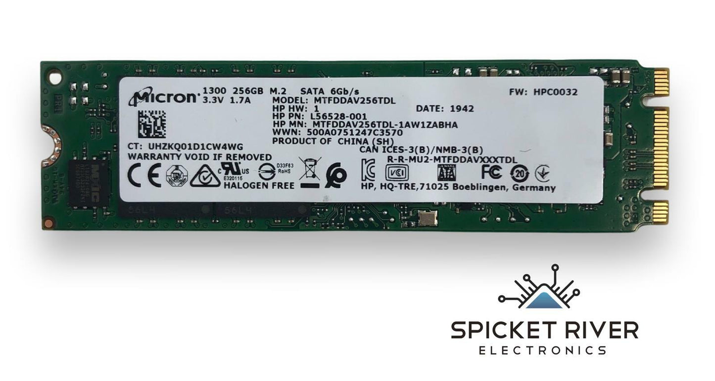 Micron 1300 MTFDDAV256TDL 256GB M.2 2280 SATA 6Gbps SSD Solid State Drive