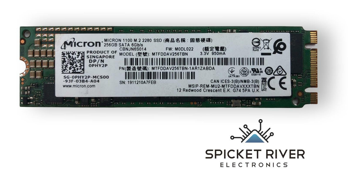 Micron 1100 MTFDDAV256TBN 256GB SATA 6Gb/s M.2 2280 SSD Solid State Drive