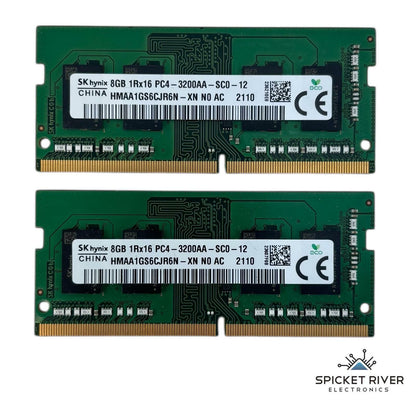 Lot of 2 - SK Hynix HMAA1GS6CJR6N-XN 8GB 1Rx16 PC4-3200AA-SC0-12 DDR4 SODIMM RAM